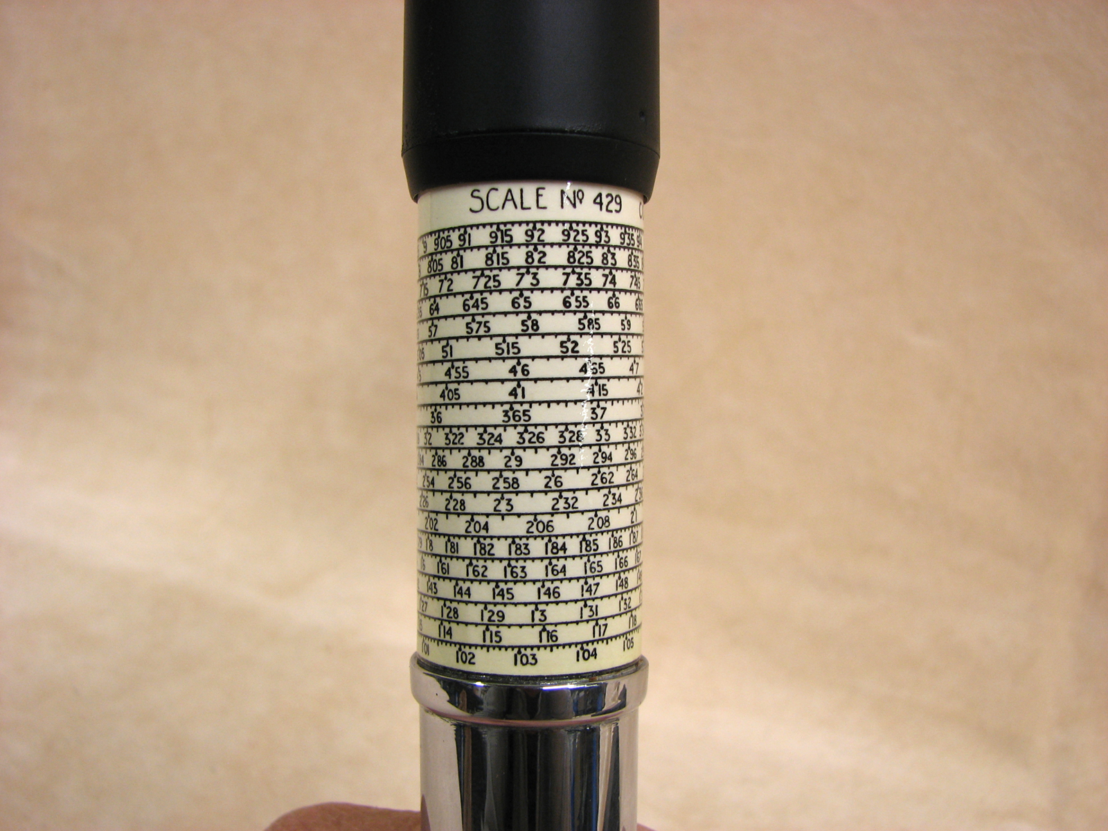 1960's Otis King Model L type C leather cased cylindrical slide rule calculator